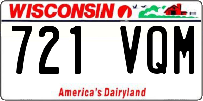 WI license plate 721VQM