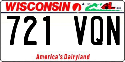 WI license plate 721VQN