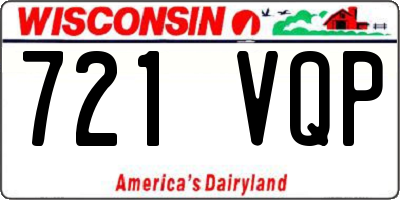 WI license plate 721VQP