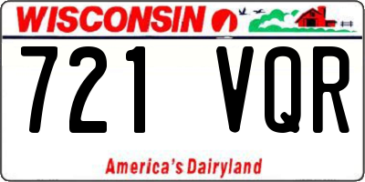 WI license plate 721VQR