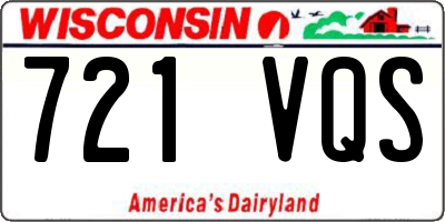 WI license plate 721VQS
