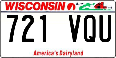 WI license plate 721VQU