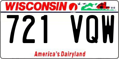 WI license plate 721VQW
