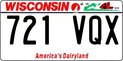 WI license plate 721VQX