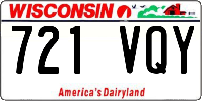 WI license plate 721VQY
