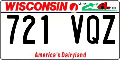 WI license plate 721VQZ