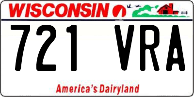 WI license plate 721VRA