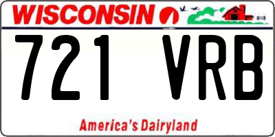 WI license plate 721VRB