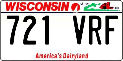 WI license plate 721VRF