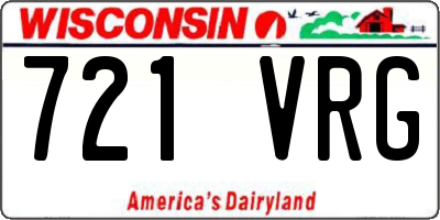 WI license plate 721VRG