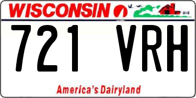 WI license plate 721VRH