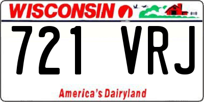 WI license plate 721VRJ
