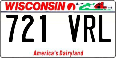 WI license plate 721VRL