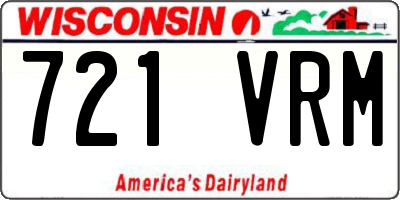 WI license plate 721VRM