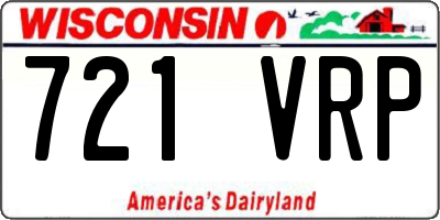 WI license plate 721VRP