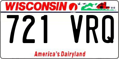 WI license plate 721VRQ