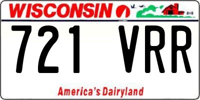 WI license plate 721VRR