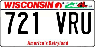 WI license plate 721VRU