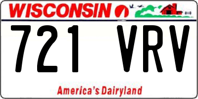 WI license plate 721VRV