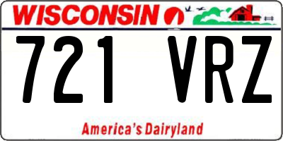 WI license plate 721VRZ