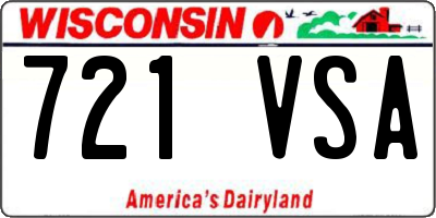 WI license plate 721VSA