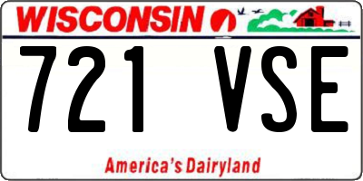 WI license plate 721VSE