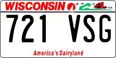 WI license plate 721VSG