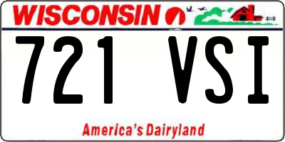 WI license plate 721VSI