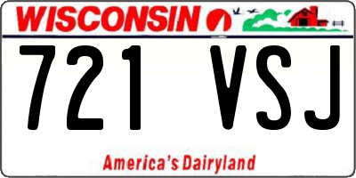 WI license plate 721VSJ