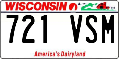 WI license plate 721VSM