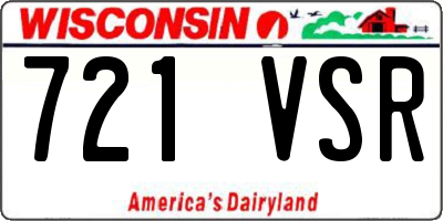 WI license plate 721VSR