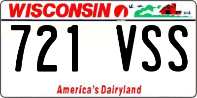 WI license plate 721VSS