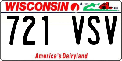WI license plate 721VSV