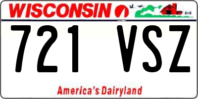WI license plate 721VSZ