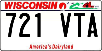 WI license plate 721VTA
