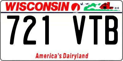 WI license plate 721VTB