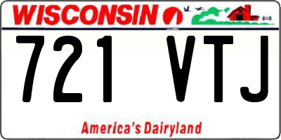 WI license plate 721VTJ
