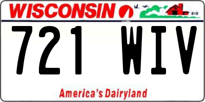 WI license plate 721WIV