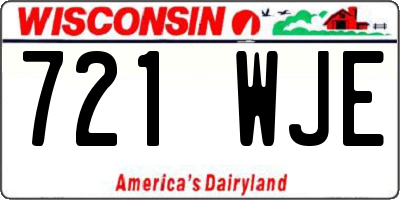 WI license plate 721WJE