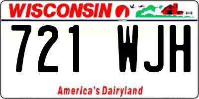 WI license plate 721WJH