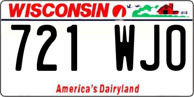WI license plate 721WJO