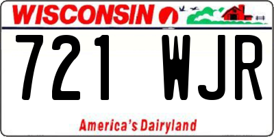 WI license plate 721WJR