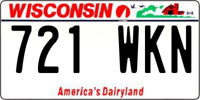 WI license plate 721WKN