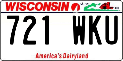WI license plate 721WKU