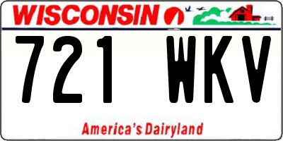 WI license plate 721WKV