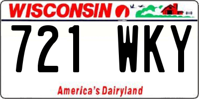 WI license plate 721WKY