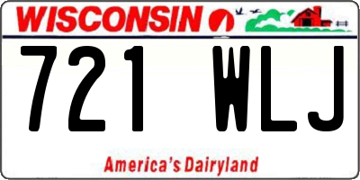 WI license plate 721WLJ