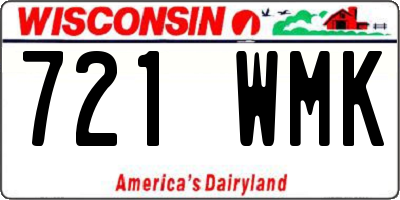 WI license plate 721WMK