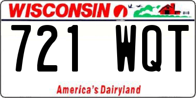 WI license plate 721WQT