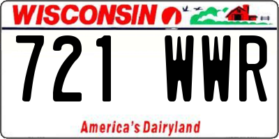 WI license plate 721WWR